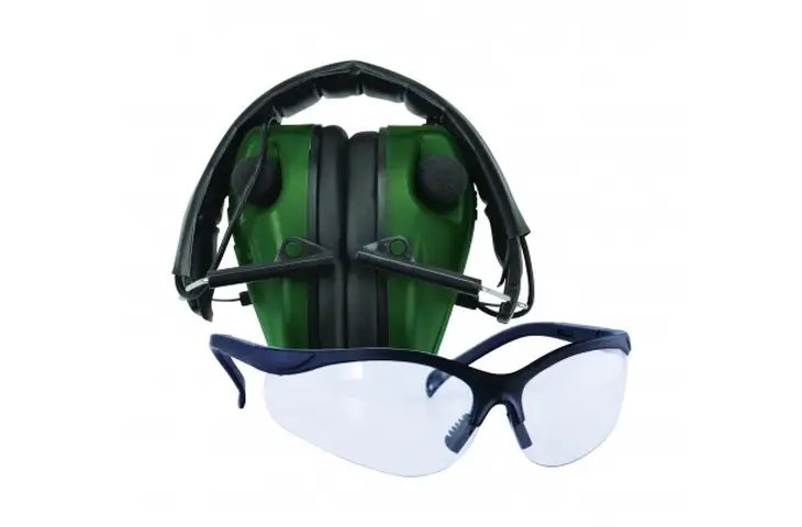 Caldwell E-Max Low Profile Electronic Ear Muffs w/ Shooting Glasses 487309